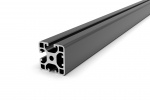 Aluminum profile 40x40 slightly groove 8 I-type 1N black